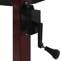 Acheter vidaXL Parasol suspendu avec mât en bois 400x300 cm Noir