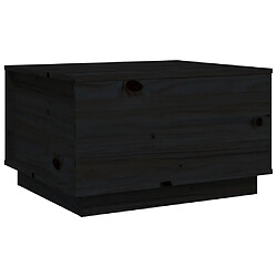 vidaXL Table basse Noir 60x50x35 cm Bois massif de pin