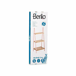 Acheter Berilo Etagère de salle de bains Rose Naturel Bambou Bois de pin 40,3 x 81,5 x 30 cm