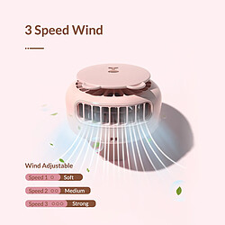 Universal Ventilateur USB portable hypocrite 3 vitesses vent naturel silence mini ventilateur USB portable d'été avec cordon pour l'extérieur/bureau | gadget USB (rose)