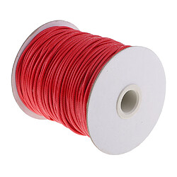 Acheter Bijoux de bricolage cordon de coton ciré 82m fabrication de perles de fil 2mm rouge