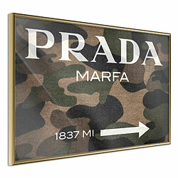 Paris Prix Affiche Murale Encadrée Prada Camo 30 x 20 cm Or