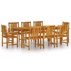 Salle à manger de jardin 9 pcs,Table et chaise à dîner Bois d'acacia massif -MN92221