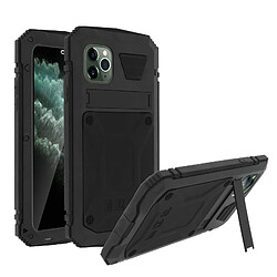 Avizar Coque iPhone 11 Pro Aluminium Silicone Support Vidéo Tank Series Noir