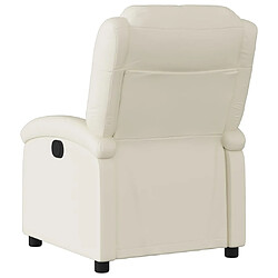 Maison Chic Fauteuil inclinable,Fauteuil luxe de relaxation Crème Similicuir -MN65089 pas cher