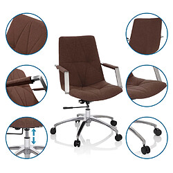 Avis Chaise de bureau / Siège pivotant SARANTO PLUS Ii Tissu Marron hjh OFFICE