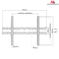 Avis Support TV fixation murale charge maximale 37-70" 35kg Maclean MC-749