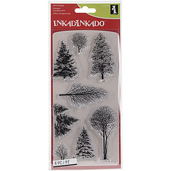 Inkadinkado Clear Timbres en Caoutchouc 4 x 8-inch-Woodland Wonderland