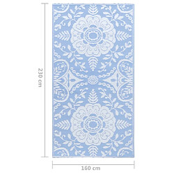 vidaXL Tapis d'extérieur Bleu azuré 160x230 cm PP pas cher