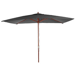 Decoshop26 Parasol de jardin 2x3m hauteur réglable polyester/bois 6kg anthracite 04_0003818