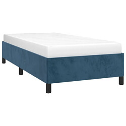 Avis Maison Chic Lit adulte - Lit simple Cadre de lit,Structure du lit Contemporain Bleu foncé 80x200 cm Velours -MN67039