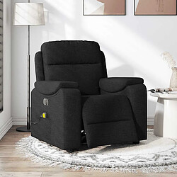 vidaXL Fauteuil de massage inclinable électrique Noir Tissu