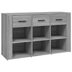 vidaXL Buffet Sonoma gris 100x30x59,5 cm Bois d'ingénierie