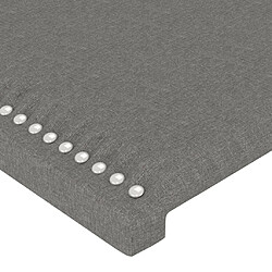 Acheter Maison Chic Tête de lit moderne avec oreilles pour chambre - Décoration de lit Gris foncé 183x16x78/88 cm Tissu -MN68792