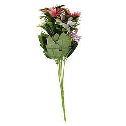 1 pièce à 6 boutons de fleurs de marguerite en soie artificielle décoration de mariage rose