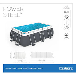 Acheter Piscine Démontable Tubulaire Bestway Power Steel 404x201x100 cm Pompe de Filtration Épurateur à Cartouche 2.006 L/H et Échelle