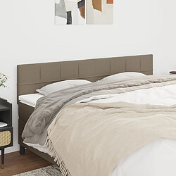 Maison Chic Lot de 2 Têtes de lit design pour chambre - Décoration de lit Taupe 90x5x78/88 cm Tissu -MN23403