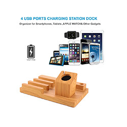 Acheter YP Select Montre trois-en-un chargeant le chargeur mobile de support en bois jaune