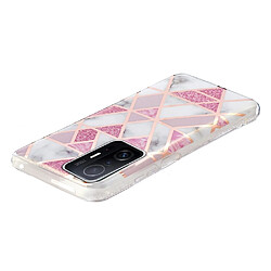 Coque en TPU antichoc, galvanoplastie rose/blanc pour votre Xiaomi 11T/11T Pro