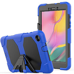 Coque en TPU + Silicone antichoc avec béquille bleu pour votre Samsung Galaxy Tab A 8.0 Wi-Fi (2019) SM-T290/T295