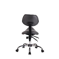 Avis Decoshop26 Tabouret de travail avec assise en forme de selle cheval ajustable et pivotant PVC gris TABO10207