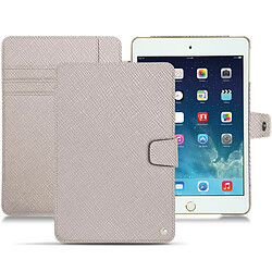 Housse cuir Apple iPad mini 5 - Rabat portefeuille - Taupe innocent ( Pantone #d6d2c4 ) - NOREVE