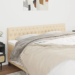 Maison Chic Lot de 2 Têtes de lit design pour chambre - Décoration de lit Crème 90x7x78/88 cm Tissu -MN58976