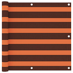 vidaXL Écran de balcon Orange et marron 90x400 cm Tissu Oxford