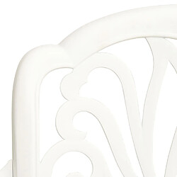 vidaXL Chaises de jardin lot de 2 Aluminium coulé Blanc pas cher