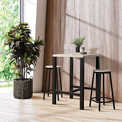 Urban Living Table bar avec tabourets indus Dock - Noir