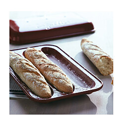 Moule céramique 3 baguettes rouge - eh345506 - EMILE HENRY