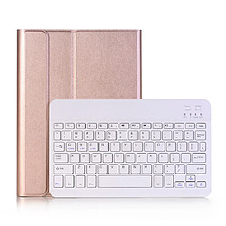 Wewoo A09 Bluetooth 3.0 Ultra-mince ABS détachable Clavier Étui en cuir pour iPad Air / Pro 10.5 pouces 2019avec support or rose