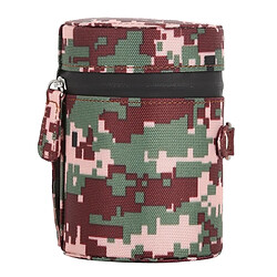 Wewoo Housse Camouflage Color Small Lens Case Zipered Cloth Box pour DSLR Camera Lens, Taille: 11x8x8cm (Marron)