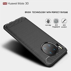 Wewoo Coque Souple TPU en fibre de carbone pour Huawei Mate 30 Noir