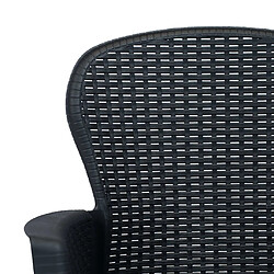 Acheter vidaXL Ensemble de bistro 3 pcs Plastique Anthracite Aspect de rotin