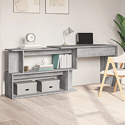 vidaXL Bureau d'angle Sonoma gris 200x50x76 cm Bois d'ingénierie