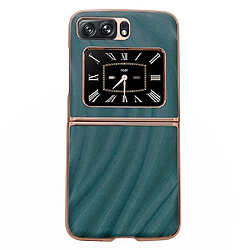 Coque en TPU + PU nano électroplaqué, anti-rayures pour Motorola Moto Razr 2022 5G - vert