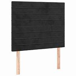 Maison Chic Lit Adulte - Lit simple Lit à sommier tapissier avec matelas moelleux - Meuble de Chambre - Noir 120x200 cm Velours -MN45077 pas cher