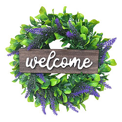 Bienvenue Signe avant Porte Lavande Guirlande Artificielle Eucalyptus Guirlande de Mariage Printemps Été Automne En Plein Air Intérieur Mur Ferme