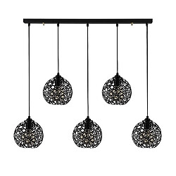 EPIKASA Suspension Siena, Noir, Métal, 90x17x119 cm