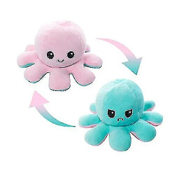 Avis Universal Amusant double face flip réversible poulpe mignon animal en peluche (rose bleu clair)