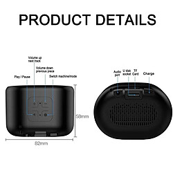 Acheter Universal Haut-parleur hifi sans fil haut-parleur bluetooth haut-parleur portable microphone interne emplacement carte TF 5.0 stéréo | Haut-parleur extérieur (noir)