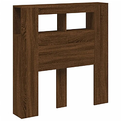 Avis Maison Chic Tête de lit scandinave à LED,meuble de chambre chêne marron 100x18,5x103,5cm bois ingénierie -MN50705