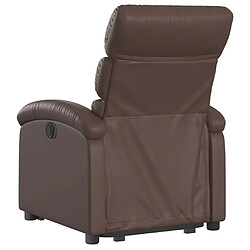 Avis vidaXL Fauteuil inclinable électrique marron similicuir