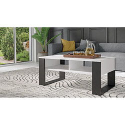 Avis Vivaldi Table Basse Modern III Blanc Noir 90 cm