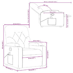 vidaXL Fauteuil de massage inclinable Taupe Tissu pas cher