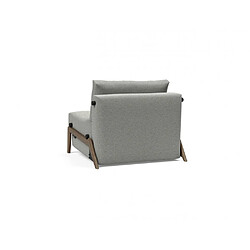 Acheter Inside 75 Fauteuil convertible lit 90 cm ILB 500 chêne fumé tissu Mahoga Dove Grey