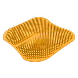 Wewoo Coussin de siège de voiture jaune Massage sans dos Haute mémoire Silicone Mesh Respirant Silica Gel Housses de de