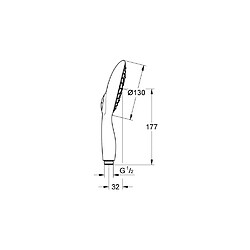 GROHE Douchette a main avec 4 jets Vitalio Rain 130 - Chromé