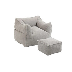 KOMHTOM Fauteuil double confortable, chaise longue d'intérieur super douce, fauteuil moderne avec accoudoirs, gris pas cher